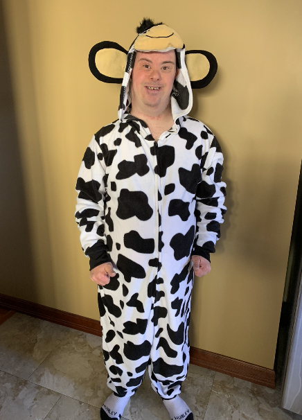 Paul as the world's fastest cow for Halloween 2022